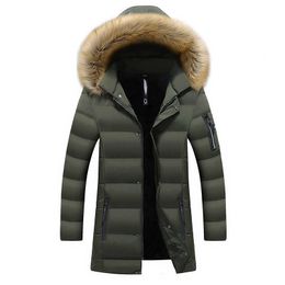 Varsanol Hooded Jacket Men Winter Thick Parka Men Warm Black Jacket and Coat Long Style Jacket Fur Collar Windproof Overcoat 8xl 210601