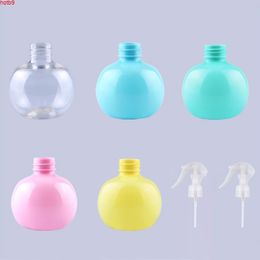 30 X 120ml Macaron Colorful Ball Shape Makeup Refillable PET Plastic Bottle with Trigger Spray Pump Empty Salon Bottleshigh qty