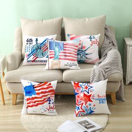 The latest 45X45CM pillow case, American Independence Day pattern style selection, textured home furnishing cushions, support custom logo