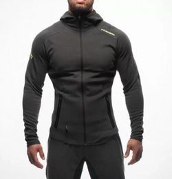 Mens Bodybuilding Hoodies Gym Träning Skjortor Hooded Sport Passar Tracksuit Men Chandal Hombre Gorilla Wear Animal