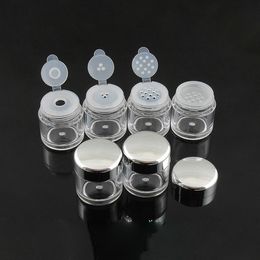 3ML Plastic Loose Powder Jar with Flip Sifter Empty Round Packing Bottle DIY Cosmetic Container Tool DH9878