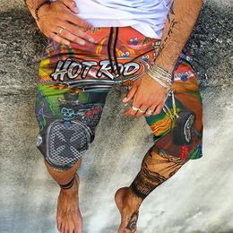 Men's Shorts KeKe Mens Quick Dry Summer Beach Board Boxer Trunks 2022 Fashion 3D Motorcycle Girl Print Boardshorts Men Hip Hop ShortMen's Me