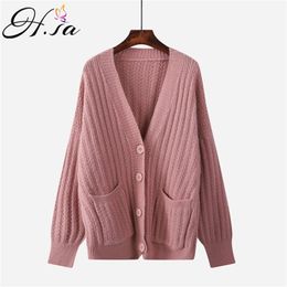 Brand Women WInter Clothes White Sweater Coat Knit Cardigans V neck Jackets Solid Jumpers Korean Ponchoes 210430