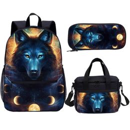 Animal WolfExquisite custom printed school or office Backpack Laptop Bag Backpack school bag17inch