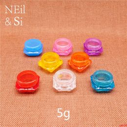 5g Empty Cosmetic Plastic Jar Refillable Lip Balm Cream Packaging Bottle Small Makeup Eyeshadow Sample Containers Multi Colorsgood qtys