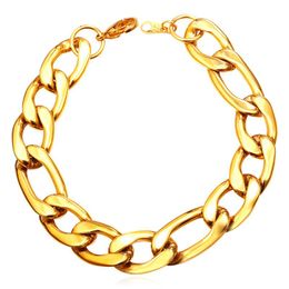 Link, Chain Figaro Link Bracelets Men Jewellery Party Gold/Black Gun Plated Stainless Steel Charms Trendy YGH2012