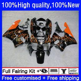 Bodywork For HONDA CBR 893 900 CC 893RR 900RR Orange flames 1989 1990 1991 1992 1993 Body 36No.122 CBR893RR CBR900RR 89-93 CBR893 CBR900 RR 89 90 91 92 93 OEM Fairing Kit