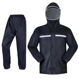 Men's Raincoat Male Moto Bike Rain Coat Jacket Impermeable Long Motorcycle Cycling Rain Cover Outdoor Moto Cloak Woman Rain Suit 210320