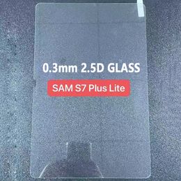 Anti-Shock 0.3mm 2.5D Clear Glass For Samsung Tab S7 Plus Lite Tempered Glass Tempered Glass Screen Protector Compatible to SM T735N T736N