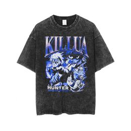 Anime Hunter X Hunter T Shirt Men Harajuku Oversized Tshirt for Men 100% Cotton Tee 2022 Spring Hip Hop Streetwear Male T-shirt G1217