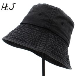 Cloches 100% Cotton Women Men Wide Brim Bucket Hat Outdoor Fishing UV Protection Cap Hiking Sun