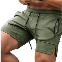 Solid Men Shorts Holiday Casual Workout Mens Short Pants Loose Zipper Pocket Outdoor Streetwear Oversize Jogger 6+Colors 210524