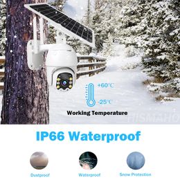 3G 4G IP Camera WiFi CCTV Outdoor 1080P 8W Solar Panel Rechargeable Battery Powered PT Security 10m PIR Motion P2P