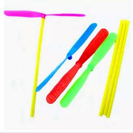 Novelty Plastic Bamboo Dragonfly Propeller Baby Kids Outdoor Toy Tradition Classic Nostalgic Toys Flying