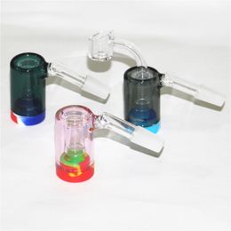 Glass Bong Ash Catchers 14mm Thick Pyrex Colorful Smoking Catcher 45 90 Degree Ashcatcher for Water Pipes Bubbler