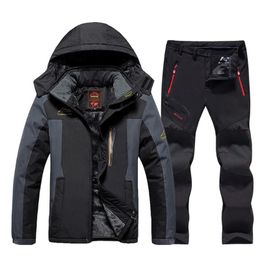 Skiing Jackets 2021 Men's Ski Suit Brands Windproof Waterproof Thicken Warm Snow Coat Winter And Snowboarding Jacket Pants Set