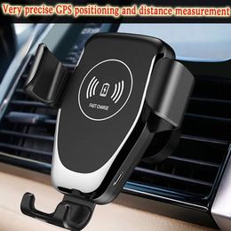 Car Wireless Fast Charging Stand Holder USB Car Wireless Quick Charger Bracket for Samsung S20 S10 S9