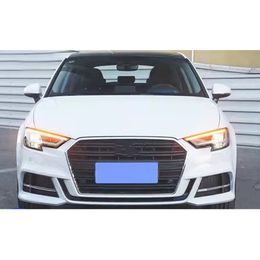 Car Headlight Halogen LED Lamp For Audi A3 S3 A3L DRL 2017-2021 Turn Signal High Beam Angel Eye Projector Lens Front Head Lights