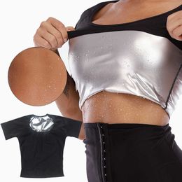 Short Sleeve Nylon Sweat Sauna Vest Body Shaper Waist Trainer Shapewear BodyShaper Fitness Corset For Women Fat Burning