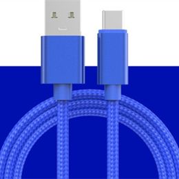 2M Lenth Nylon Fabric Wrapping Fast Charging 3A USB to Type-C Micro-USB Charge and Transfer Data Cable for Samsung Huawei Xiaomi OPPO VIVO