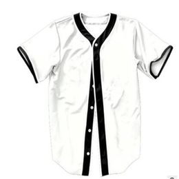 Men's Baseball Jersey 3d T-shirt Printed Button Shirt Unisex Summer Casual Undershirts Hip Hop Tshirt Teens 01