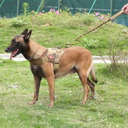 Militärisches taktisches Hundegeschirr Patrol K9 Arbeitshalsband Kleine große Dienstweste mit Griffprodukten 211026