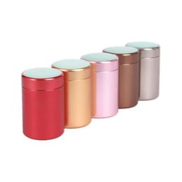 Cool Colourful Aluminium Dry Herb Tobacco Smoking Cigarette Stash Case Jars Storage Container Gemstone Decorate Portable Innovative High Quality Box DHL