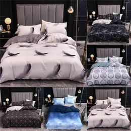 Nordic Quilt Oversized Cute Bedding Three-piece Set Plaid Single Double Large Style No Sheet Stripe 210423