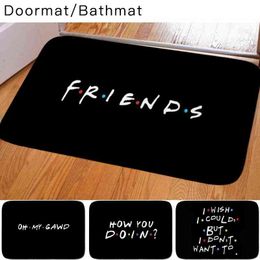 Classic Friends Tv Show Funny Quotes Printed Doormat Baby Bedroom Carpet for Kitchen Door Decorative None-slip