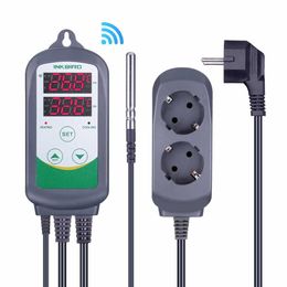 uk wifi stecker Rabatt Inkbird ITC-308 WIFI Digital-Temperaturregler EU US UK Au-Plug-Outlet-Thermostat, 2-Stufe, 2200W, W / Sensor für Homebrewing 210719
