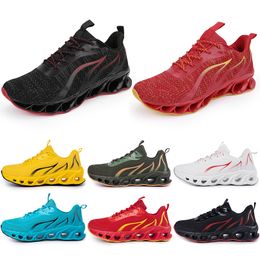 women trendy shoes Canada - 2021 men running shoes triple black white fashion mens women trendy trainer sky-blue fire-red yellow breathable casual sports outdoor sneakers style twenty eight