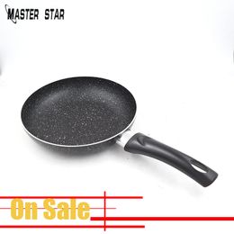 Master Star Classic Black Granite Coating Frying Pan Non-stick Fast Heat Fry Pan Gas Cooker Skillet Pans Cookware 210319