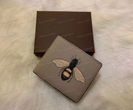 Top Quality Men Animal Short Designers Wallet Mens Purses Leather Black Snake Tiger Bee Wallets Bags Women Long Style Luxurys Purs284S