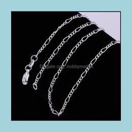 Chains Necklaces & Pendants Jewellery S Fine 925 Sterling Sier Necklace 2Mm 16-30" Classic Curb Chain Link Italy Man Woman 15Pcs/Lot Drop Deli