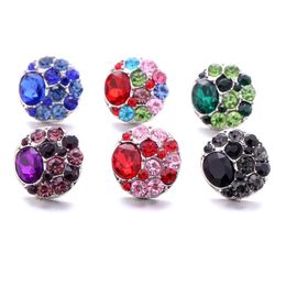 fascinating Colourful Rhinestone gadget fastener 18mm Snap Button Clasp charms for Snaps Jewellery Findings suppliers