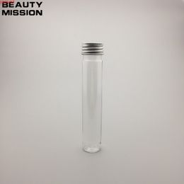 BEAUTY MISSION 40 pcs 65ml Cylindrical candy packing bottle PET mask test tube Empty Aluminium cap bottlegood high qualtity