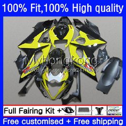 Injection Mould Bodywork For SUZUKI K5 Light yellow GSX-R1000 1000CC 2005 2006 MOTO Body 26No.81 GSXR 1000 CC GSXR1000 2005-2006 GSXR-1000 05 06 100% Fit OEM Fairings