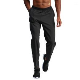 Men's Pants Men Trousers Fulll Length Solid Colour Sports Workout Bottoms Pockets Elastic Waist Pencil Male Clothes Summer Fashion 2021