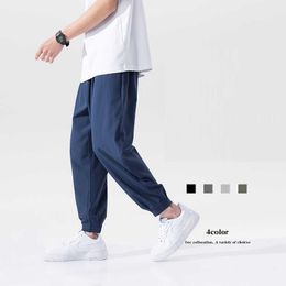 Summer Korean Fashion Loose Harem Joggers Casual Men's Lightweight Comfortable Cool Casual Ankle-Length Pants 4XL 5XL 210528
