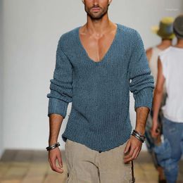 Men Deep V Neck Sweater Online 