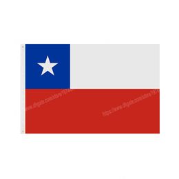 Chile Flags National Polyester Banner Flying 90 x 150cm 3 * 5ft Flag All Over The World Worldwide Outdoor can be Customised