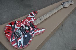 Factory custom Vintage Red body Electric Guitar with Maple neck ,Chrome hardware,Provide customized services