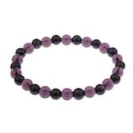 Bracelet Natural Purple Crystal Stone Bracelet 8mm Jewellery Strand Lover 2021 Lucky Energy Yoga Bracelet Men Women Gifts