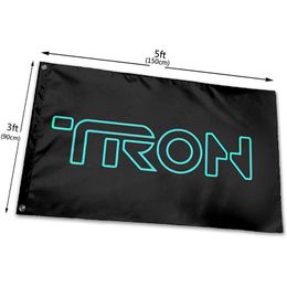 Tron Legacy Band Logo Flag Resistant with Brass Grommets 3 X 5 Feet PREMIUM Vivid Colour and UV Fade