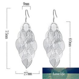 High NEHZY 925 sterling silver Quality Fashion Woman Earring Retro Hollow Maple Leaf Exaggerated Long Tassel Hanging