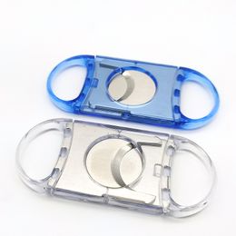 200pcs Hard Plastic And Metal Cigar Cutter Cutters Portable Round Head 2 Colors Optional Accessories Smoking Tool