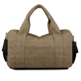 Aosbos Canvas Gym Bag Men Women Sports Bag for Fitness Outdoor Traveling Handbags Durable Multifunctional Training Shoulder Bag Y0721