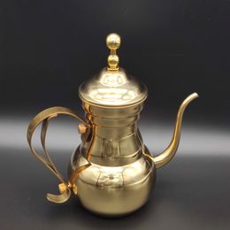 Goldfarbene 700-ml-Kaffeekannen aus sus304-Edelstahl, schmale Teekanne, langhalsiger Teekessel mit Filternetz