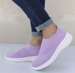 Women Knit Sock Shoe Paris Designer Sneakers Flat Platform Lightweight Trainers High Top Quality Mesh Comfortable Casual Shoes 7 Colors 002