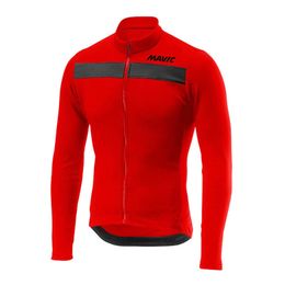 Spring/Autum MAVIC Pro team Bike Men's Cycling Long Sleeves jersey Road Racing Shirts Riding Bicycle Tops Breathable Outdoor Sports Maillot S21042964